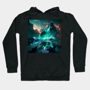 Fantasy Emerald waterfall Hoodie